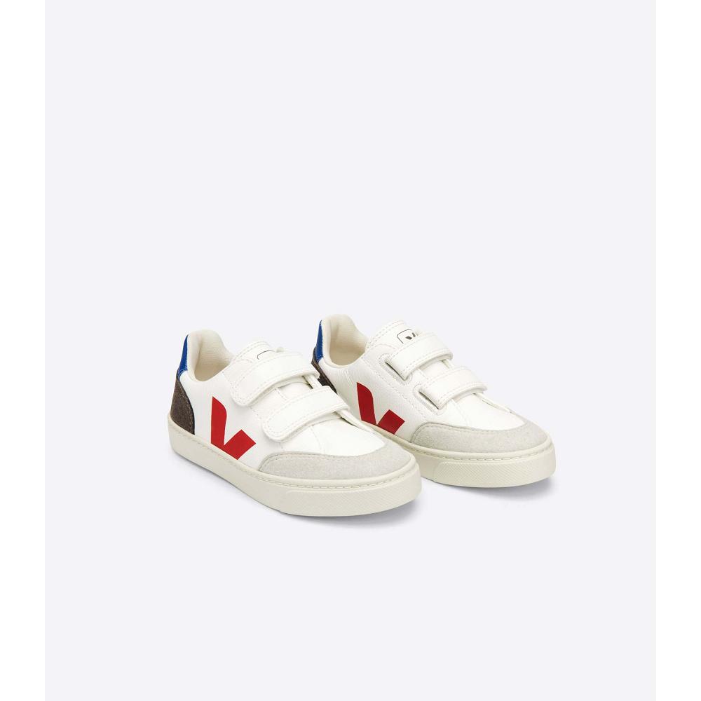 Veja V-12 CHROMEFREE Joggesko Barn White/Grey | NO 887PJJ